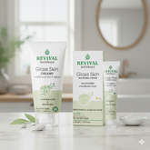 evival Naturals Glass Skin Whitening Bundle 2 in 1 face wash and Cream