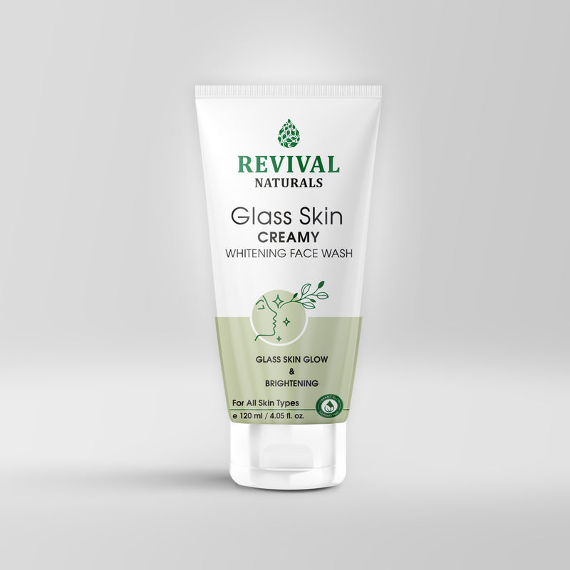 Revival Naturals Glass Skin Whitening Face Wash for Asian Skin Type - Korean Skincare
