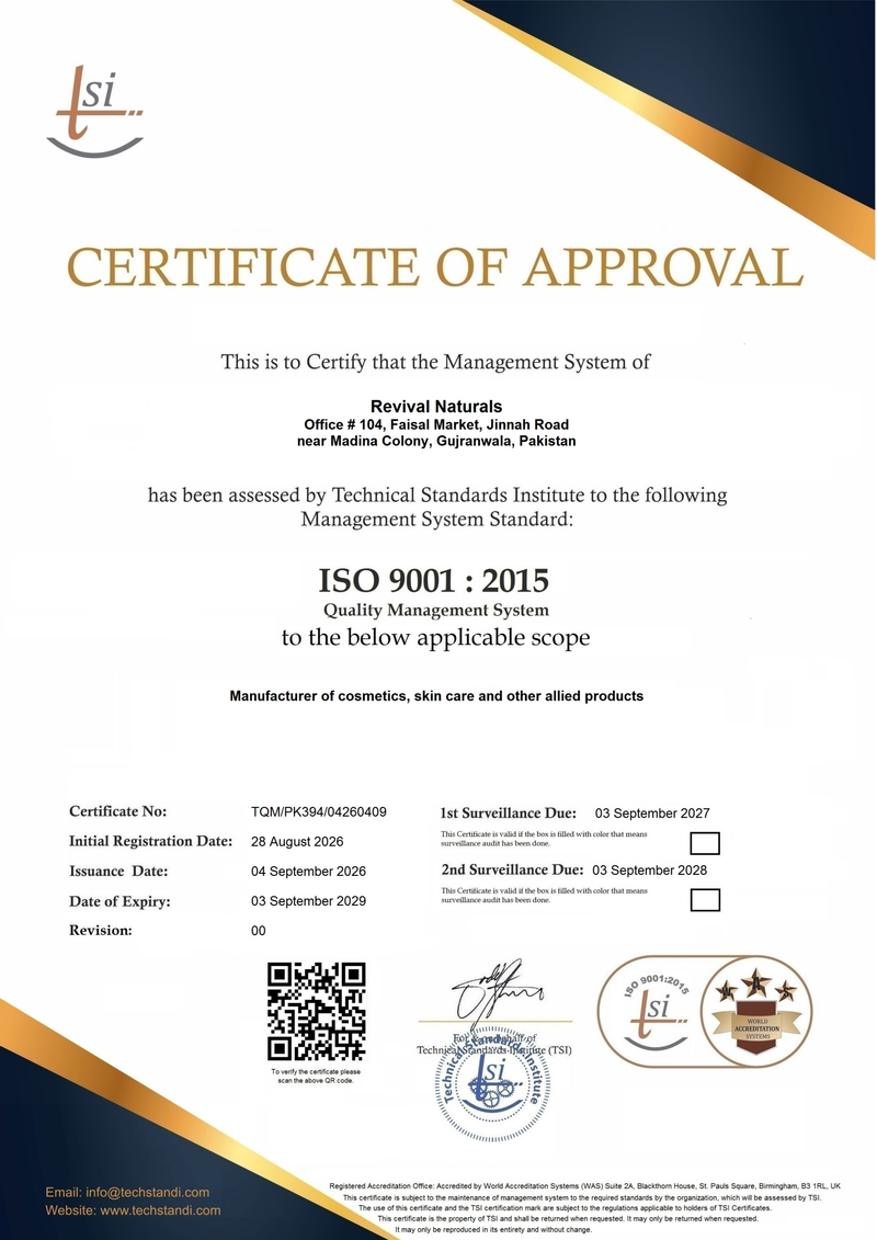 Quality Certificate
