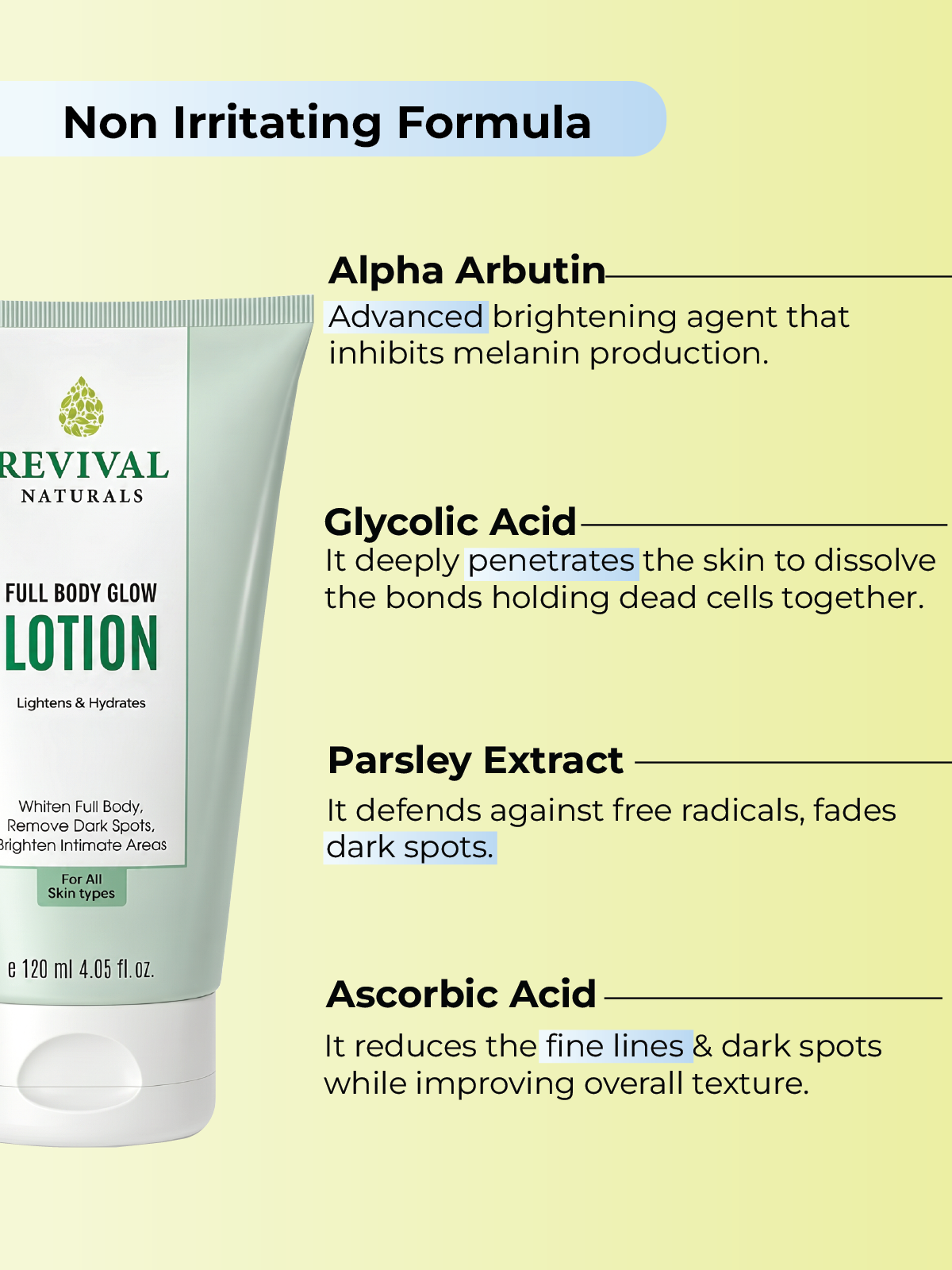 Full Body Glow Lotion (Lightens & Hydrates)