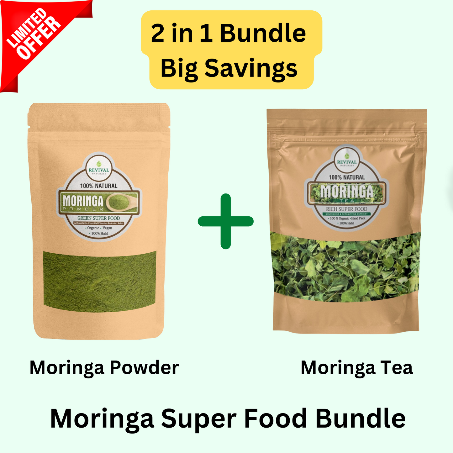 Moringa Powder & Tea Bundle 2in1